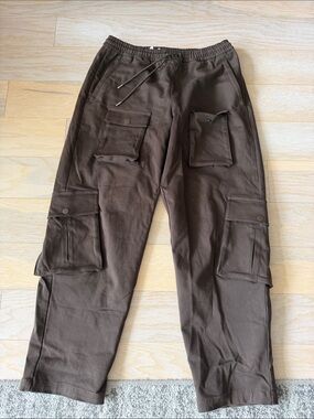 ALO Yoga Men's Dark Brown Cargo Pants with Utility Pockets